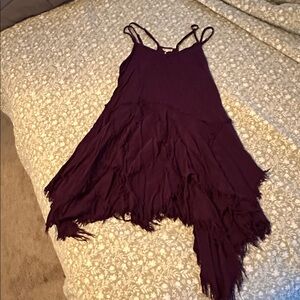 Free People Dark Purple Asymmetrical Dress